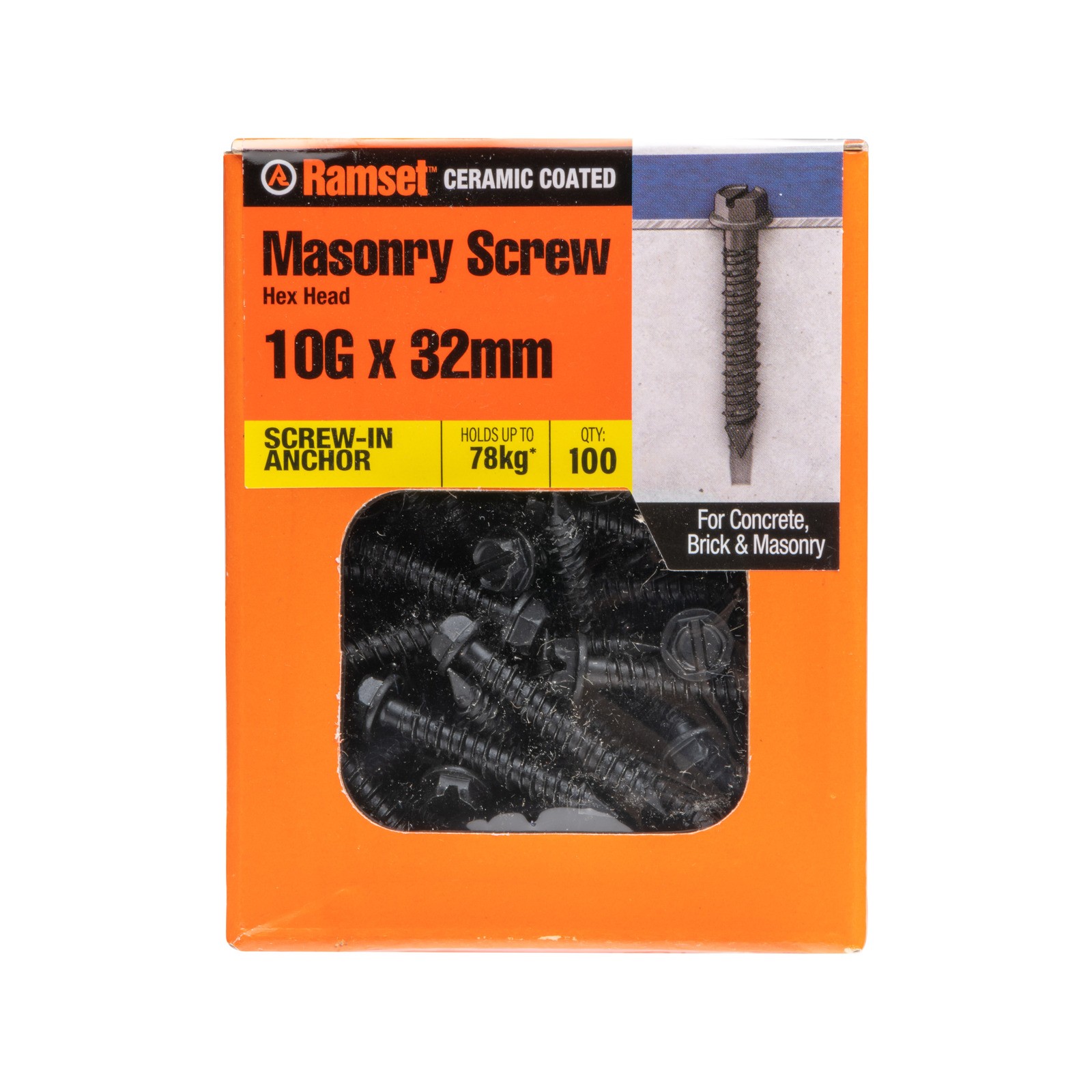 Ramset 10g x 32mm Black Ankascrew - 100 pieces
