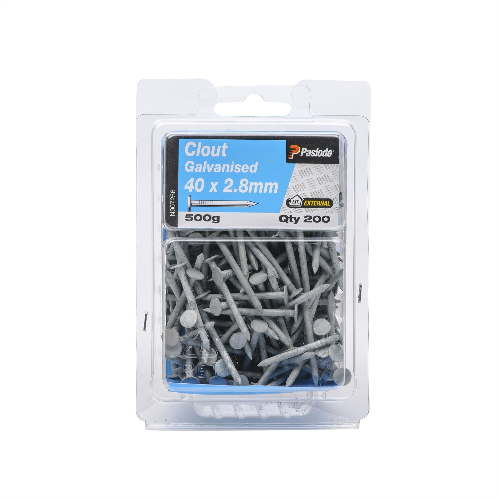Paslode 40 x 2.8mm 500g Galvanised Clouts - 200 pieces