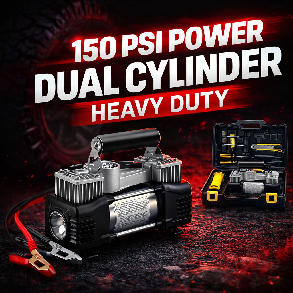 Portable 12V Tyre Deflator Inflator Air Compressor Pump 150PSI 35L/min
