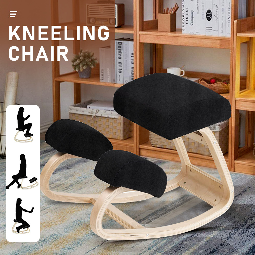 Ergonomic Rocking Kneeling Chair Office Desk Stool Upright Posture Support Seat