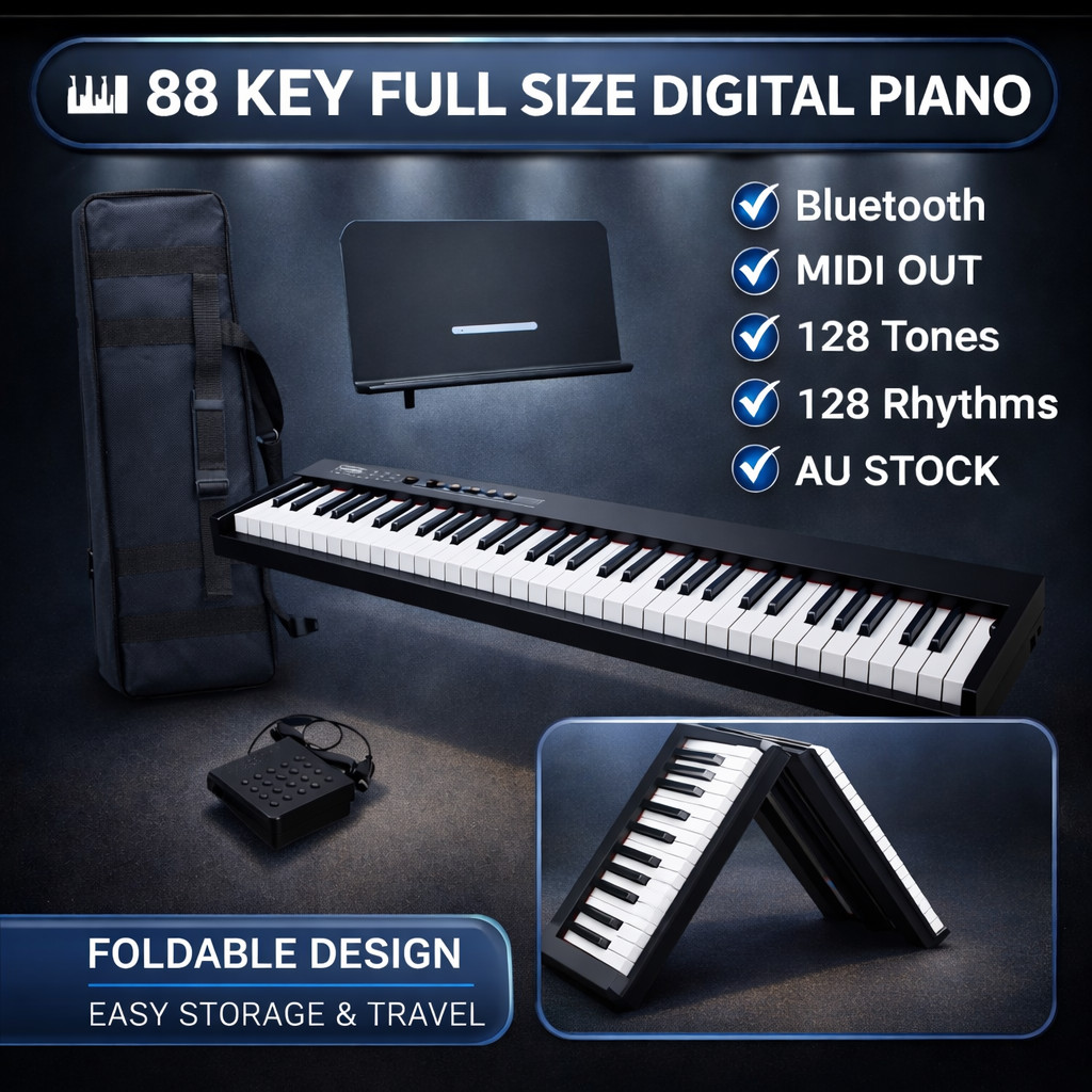 88 Keys Foldable Digital Piano Keyboard Full-Size Electronic Travel Beginner