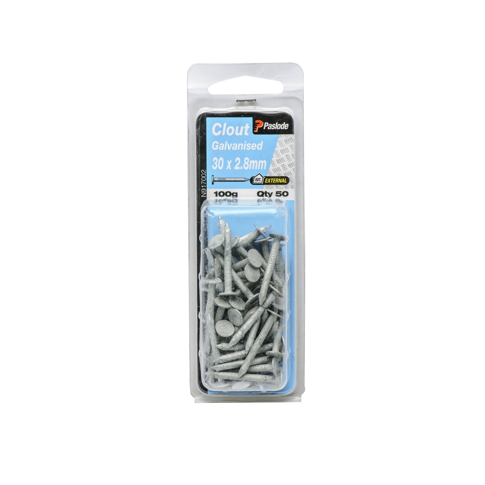 Paslode 30 x 2.8mm 100g Galvanised Clouts 2 pcs