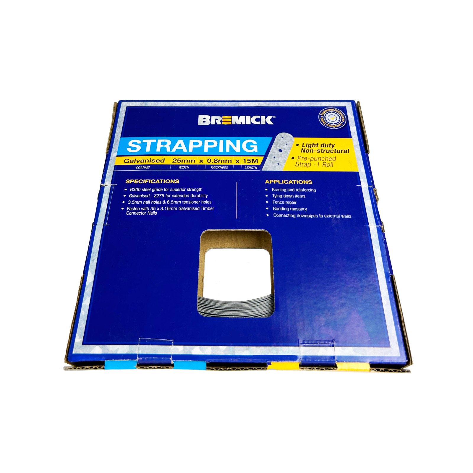 Bremick 25mm x 0.8mm x 15 Metres Galvanised Strapping
