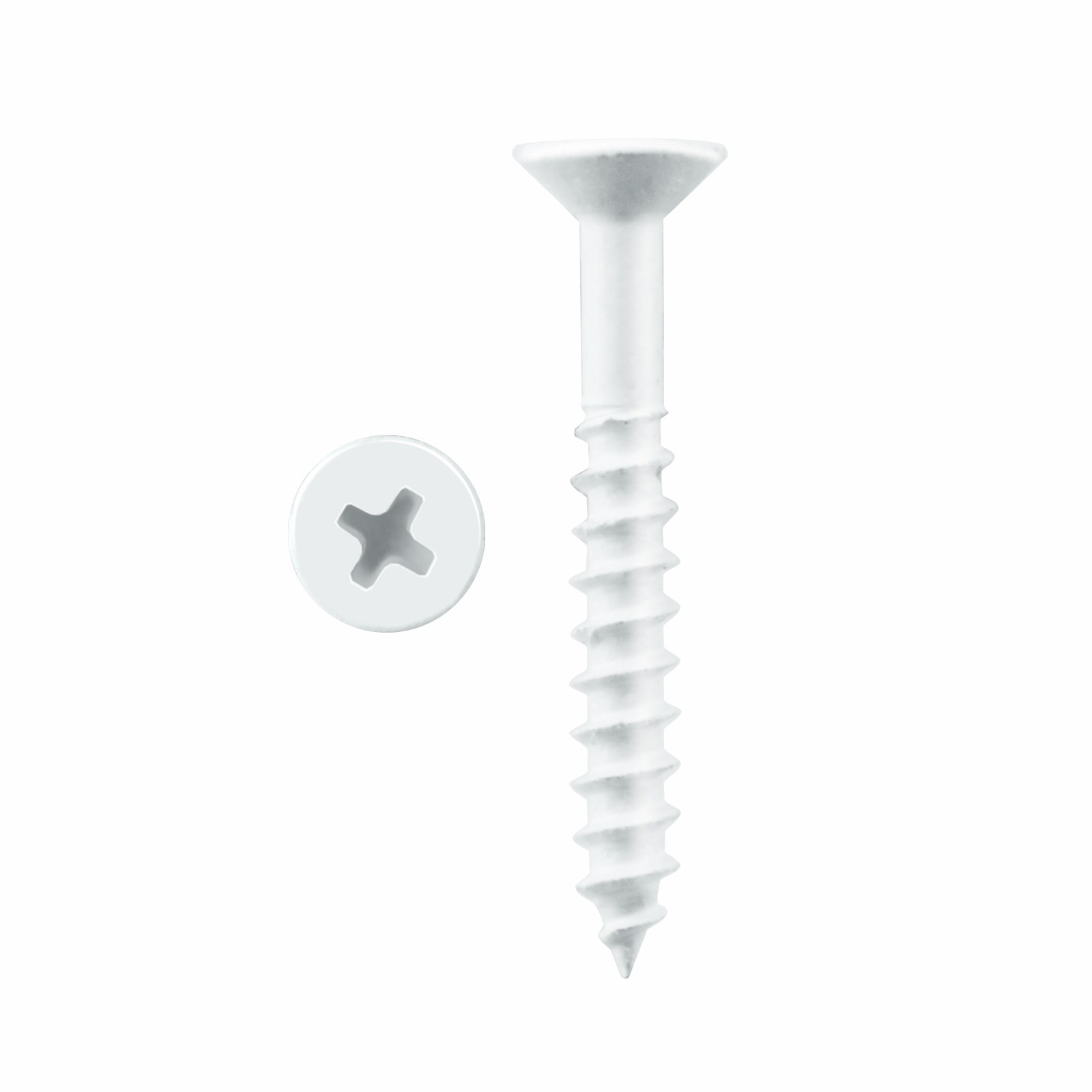 Pinnacle 3.5 x 20mm White Countersunk Timber Screw 5 pcs