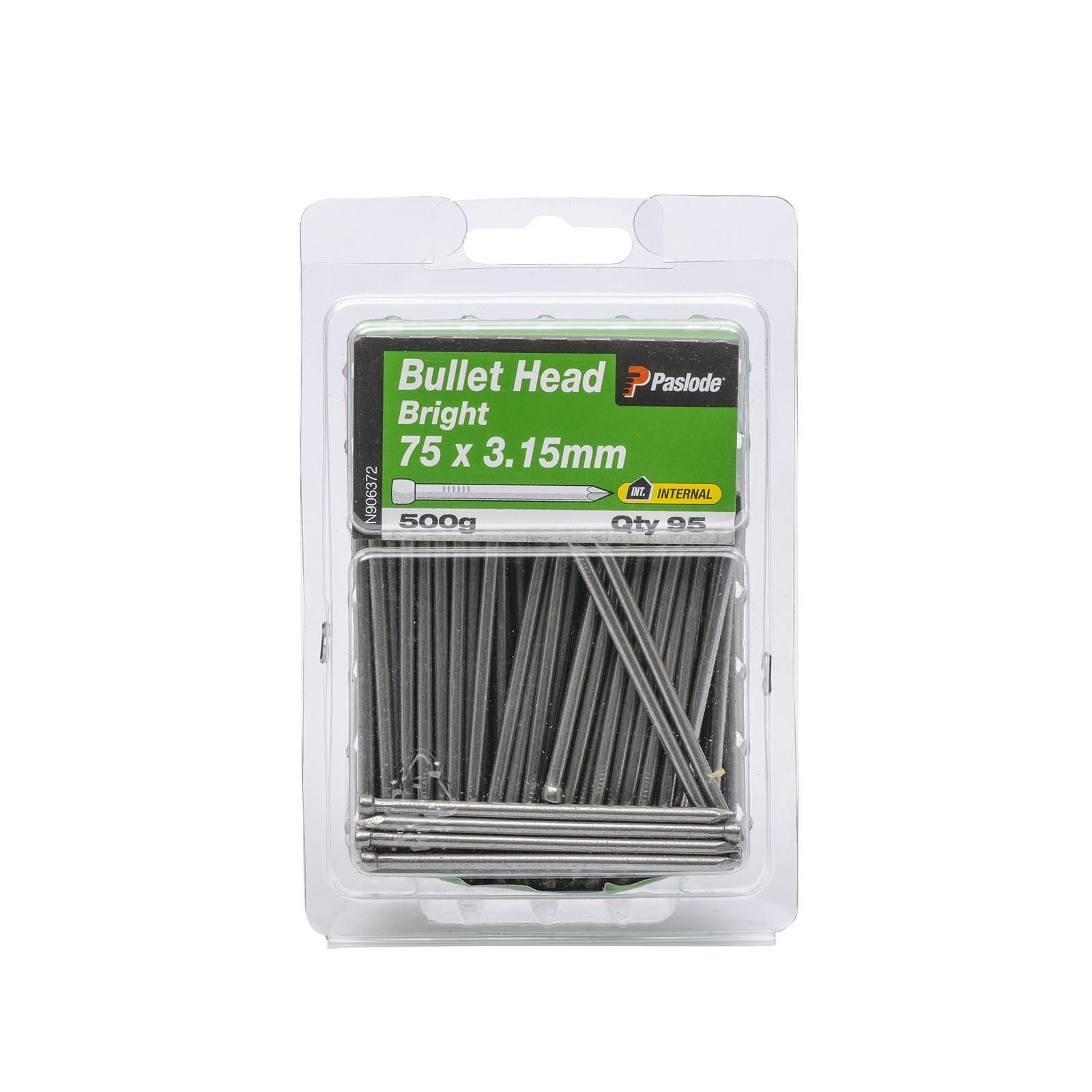 Paslode 75 x 3.15mm 500g Bright Bullet Head Nail - 95 pieces
