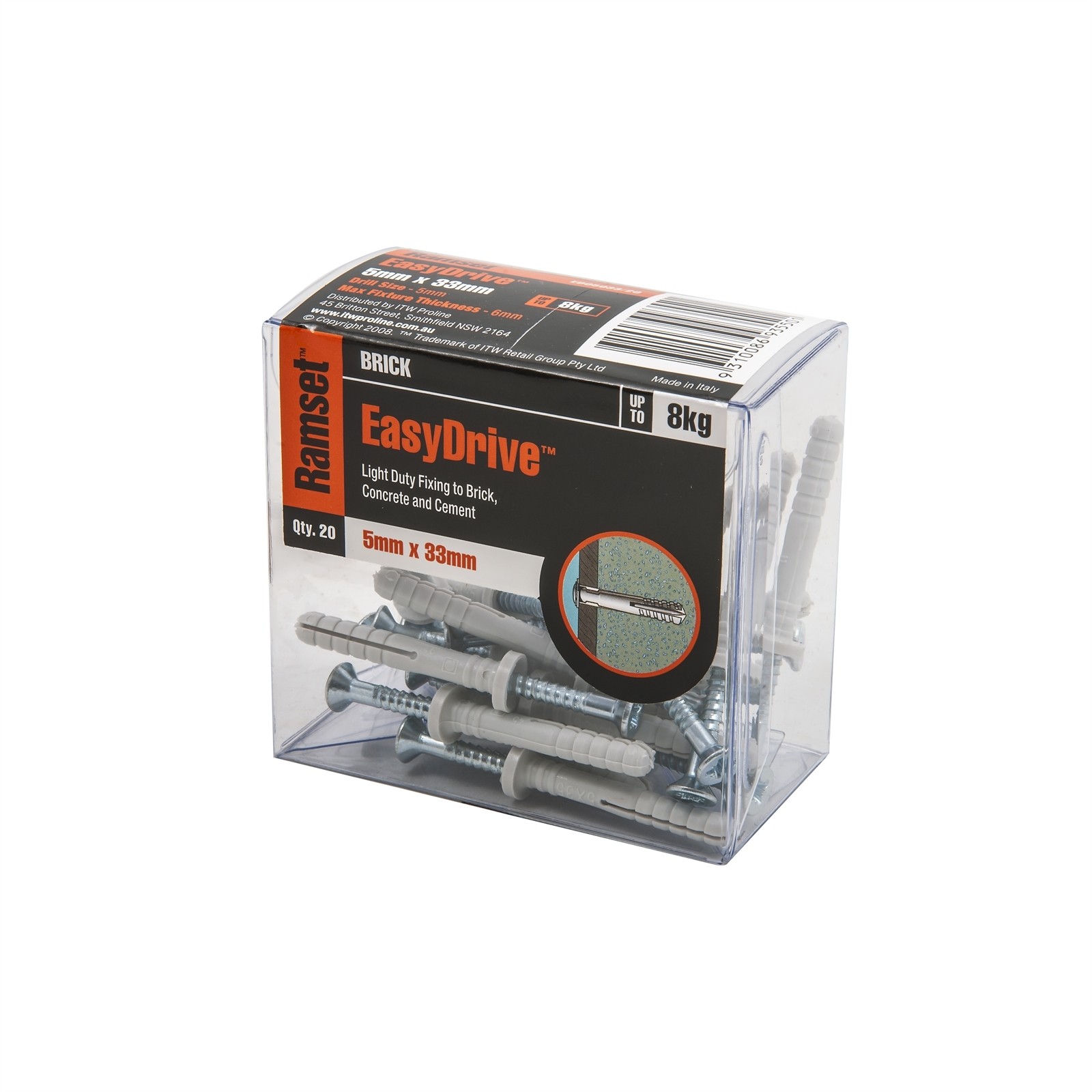 Ramset 5 x 33mm EasyDrive Anchor - 20 pieces