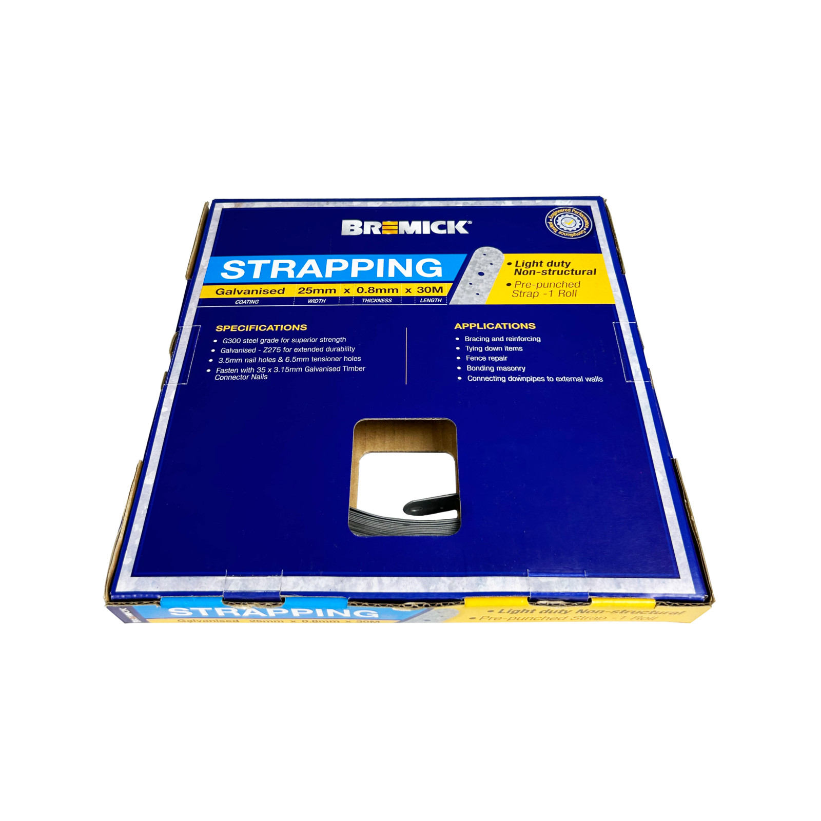 Bremick 25mm x 0.8mm x 30 Metres Galvanised Strapping
