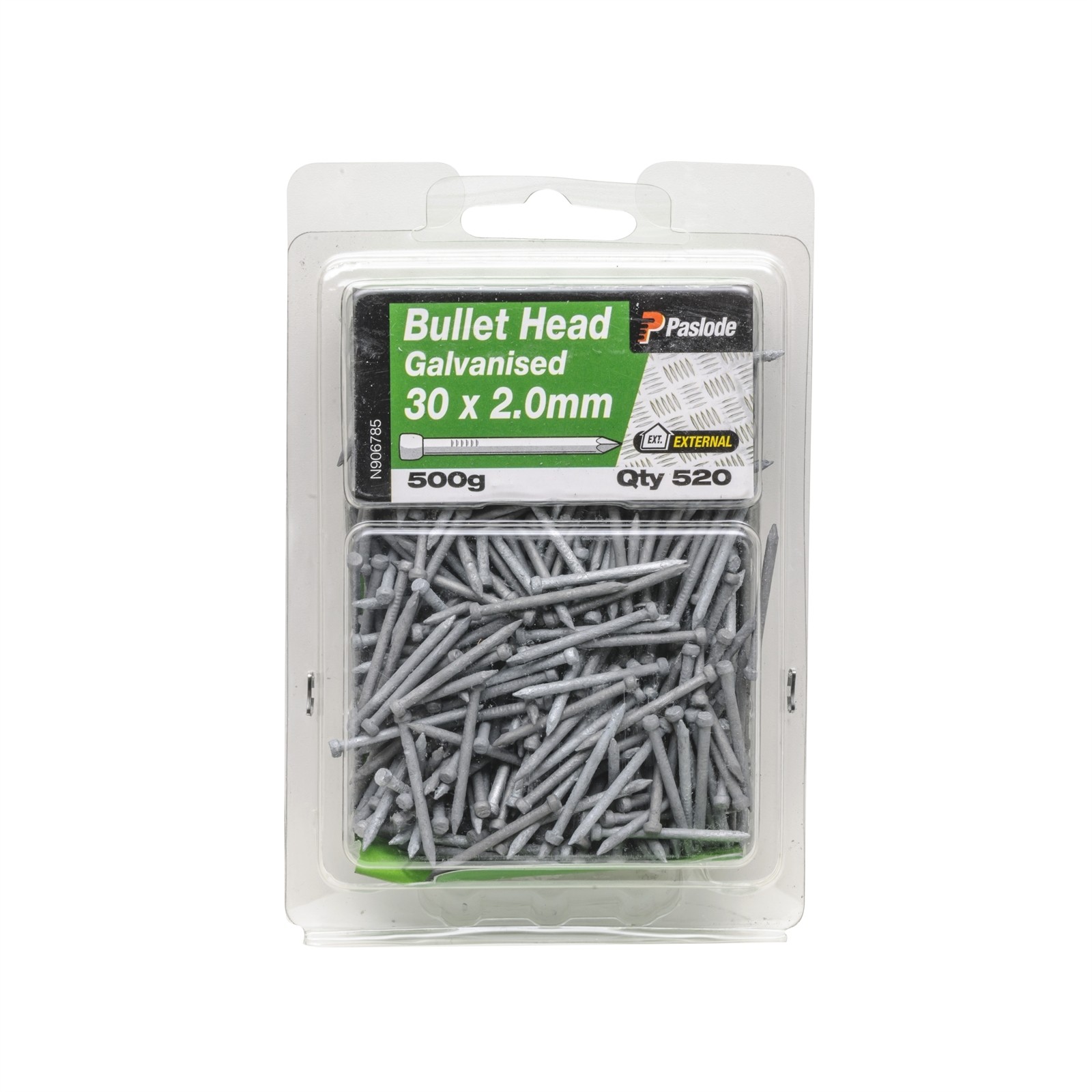 Paslode 30 x 2.0mm 500g Galvanised Bullet Head Nail - 520 pieces