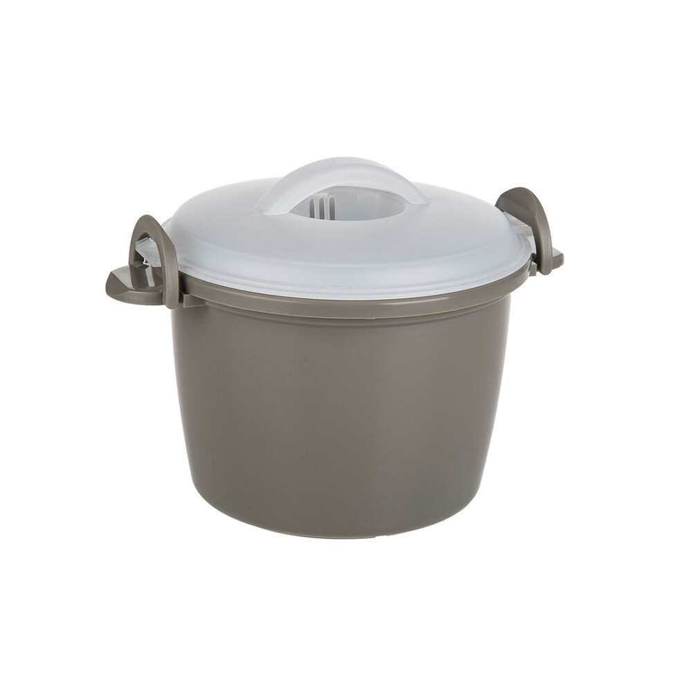 Progressive 55095 1.4L Microwave Rice Cooker Food/Vegetable Steamer Set Grey