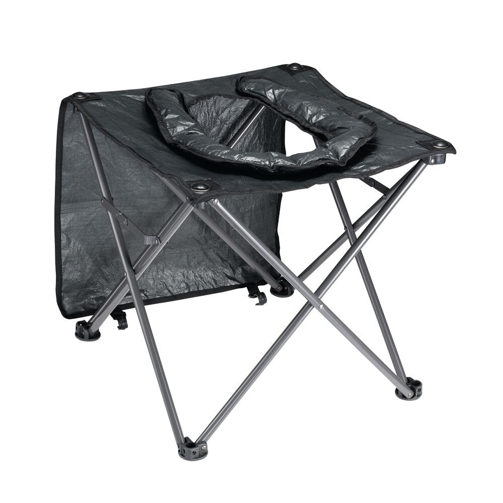 OZtrail FCM-TOI-A Portable Folding Camping Toilet Chair Steel Black 48x48cm