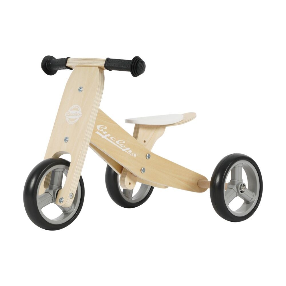 Cyclops 2-in-1 Wooden Trike & Balance Bike Kids Push Ride on Toy 39009