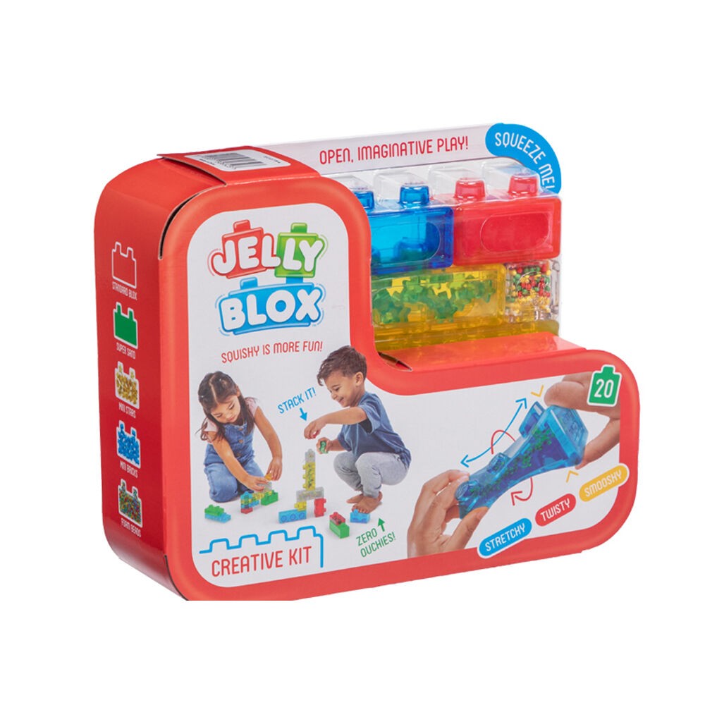 WAHU Jelly Blox Creative Kit 20pc Squishy Sensory Building Blocks Toy 2y