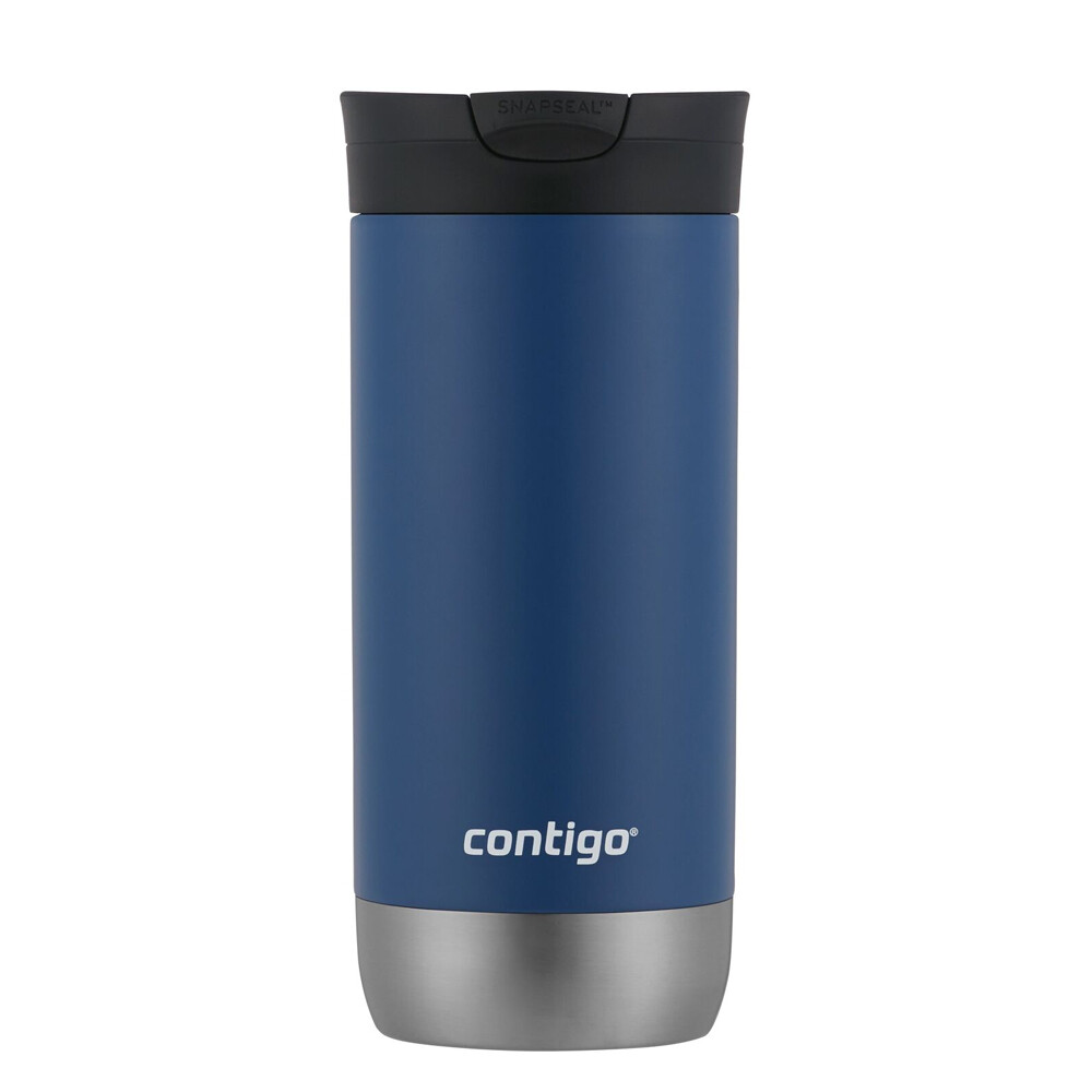 Contigo Huron Snapseal 473ml Stainless Steel Travel Mug Blue Leak Proof