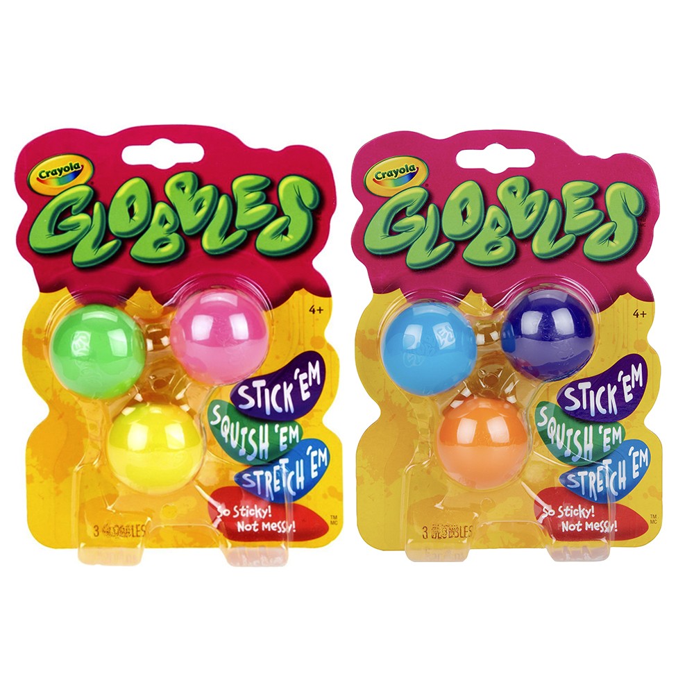 Crayola Globbles Squeezy Orbs/Balls Fidget Toy 6pc Multicoloured 48m