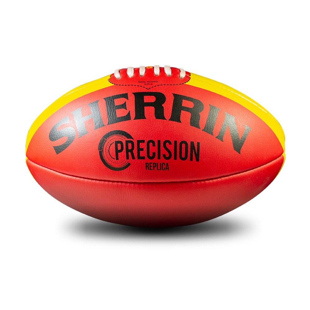 Sherrin Precision Replica Red Leather AFL Training Football Ball Size 2