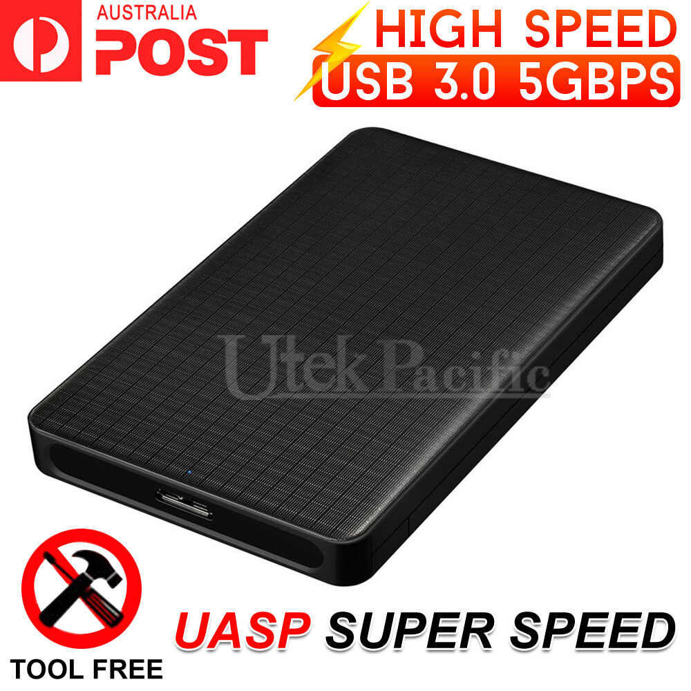 USB 3.0 Portable External HDD 6TB Slim SATA Hard Drive Storage Case