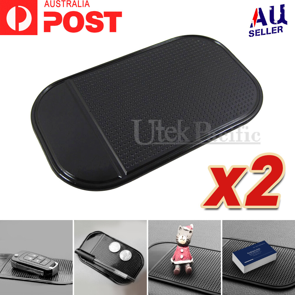 2x CAR Dashboard Non-Slip Sticky Pad GPS Mobile Phone Holder Universal PU Black