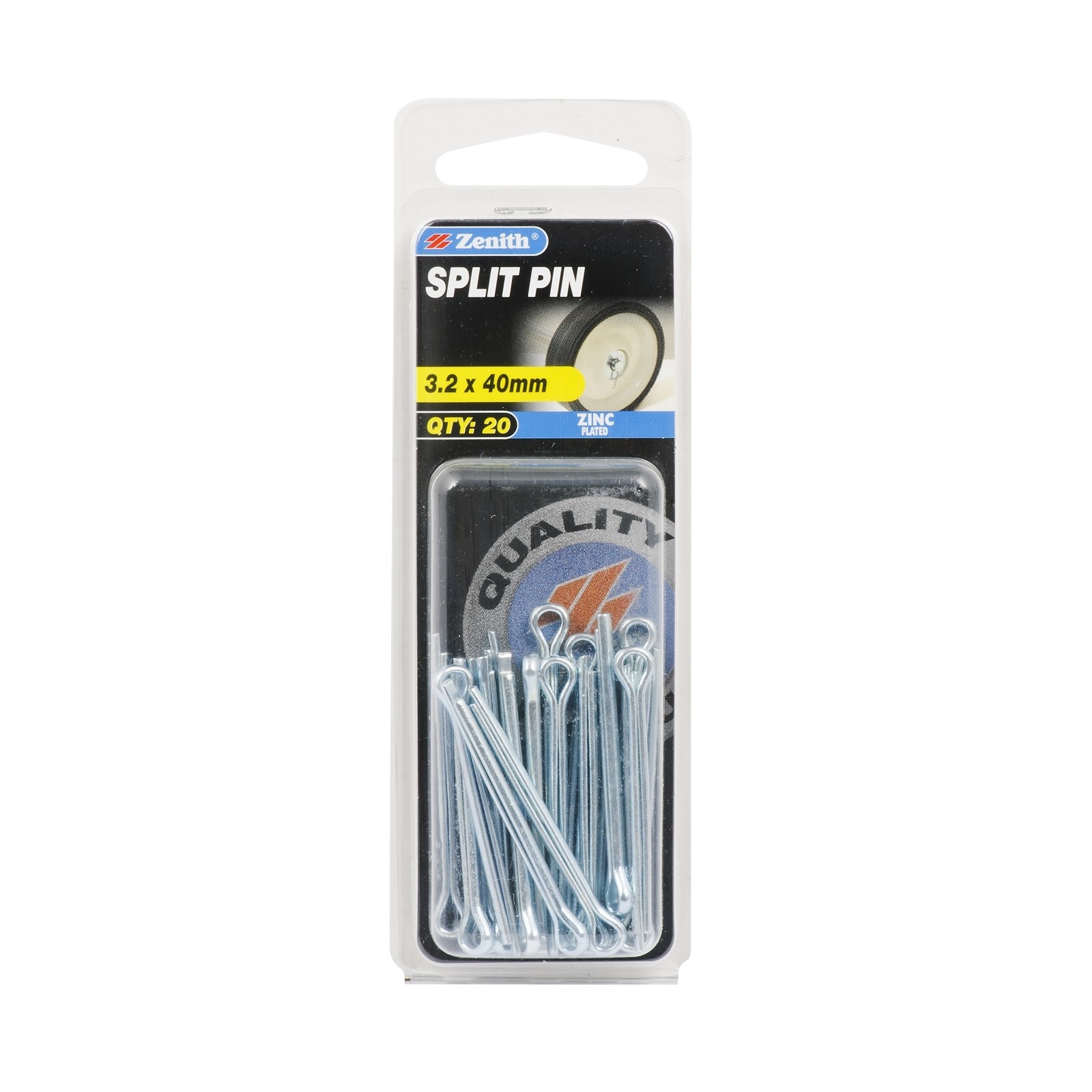 Zenith 3.2 x 40mm Zinc Plated Split Pins 2 pcs