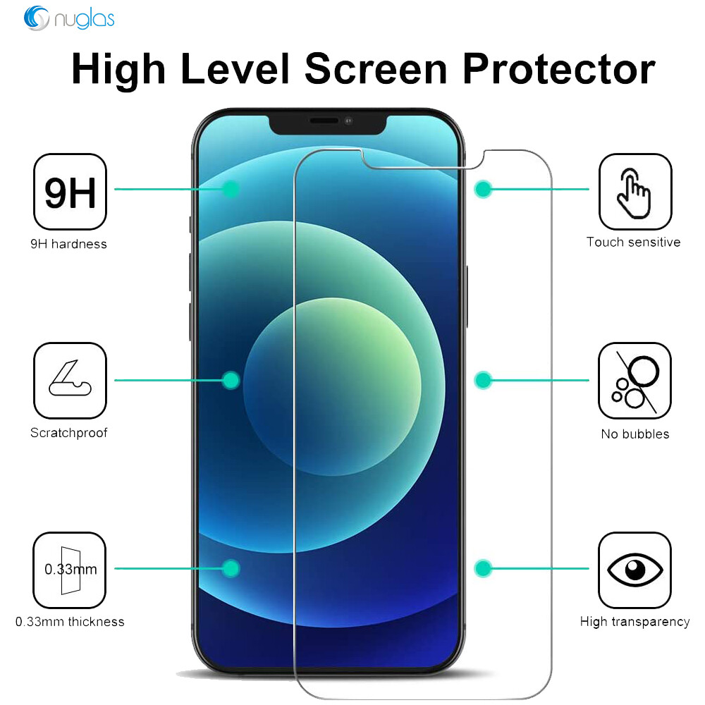 2x Nuglas Tempered Glass Screen Protector Clear For IPhone 11/XR with Applicator