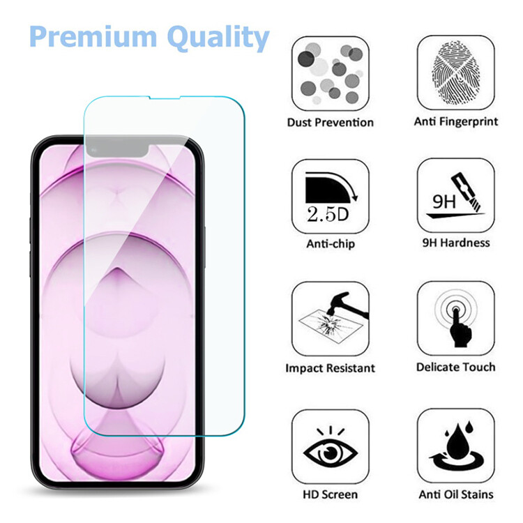 Nuglas Tempered Crystal Clear Glass Screen Protector For iPhone 13 Pro Max