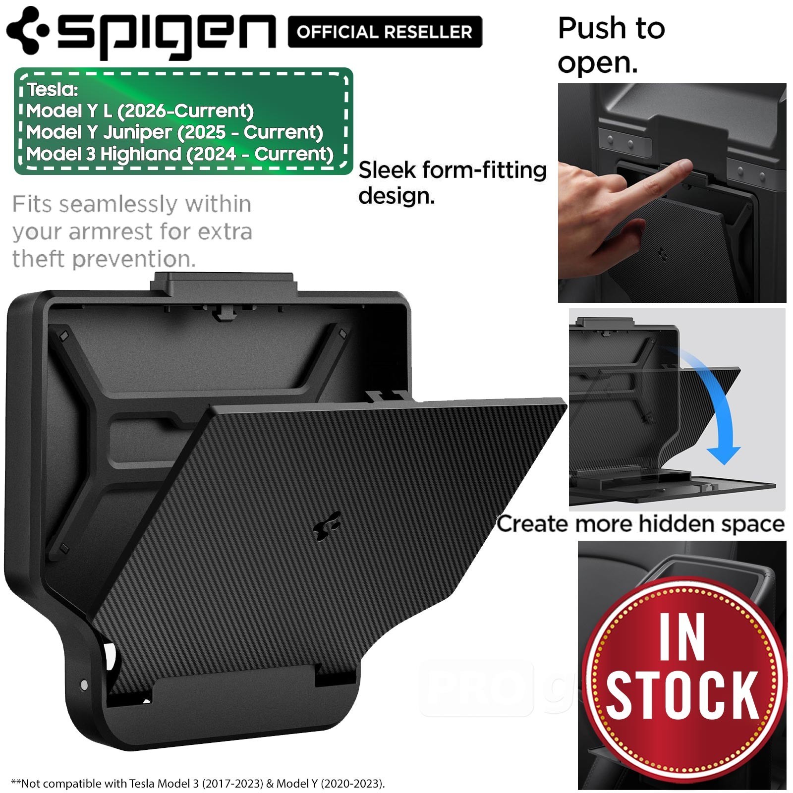 SPIGEN Tesla Model 3 Highland/ Y Juniper/ Y L Hidden Armrest Storage Tray