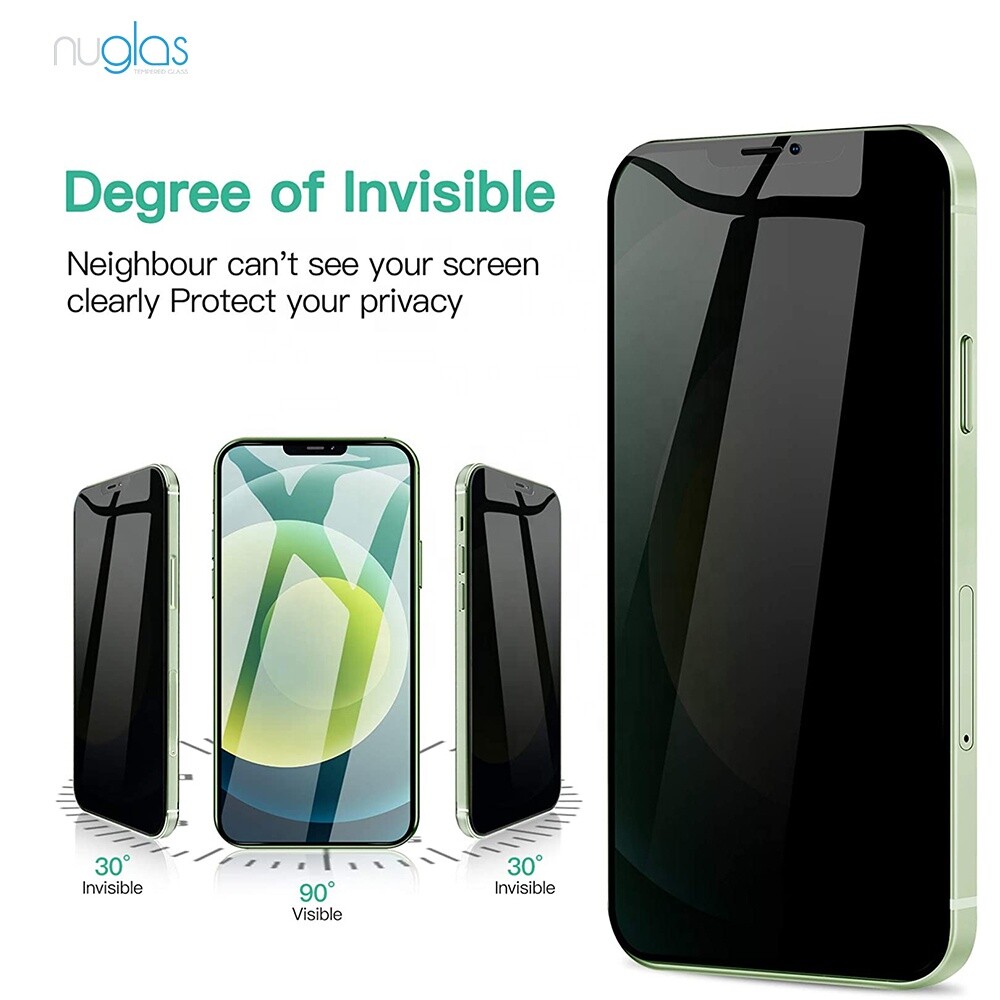Nuglas iPhone12 Pro Max Privacy Tempered Glass Full Cover Screen Protector