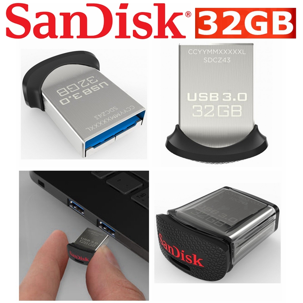 SanDisk Ultra Fit SDCZ430-032G 32GB USB 3.1 Mini Flash Drive Memory Stick
