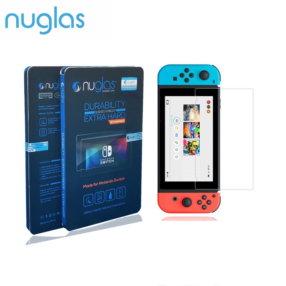 Nuglas Nintendo Switch Screen Protector Clear Tempered Glass Complete Protection