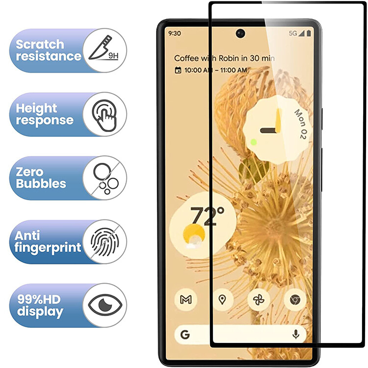 Nuglas Google Pixel 6 Pro 3D Full Cover Tempered Glass Screen Protector