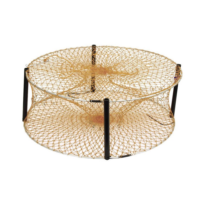 Fishteck FT3020 80cm Galvanised Steel 4 Entrance Round Crab Pot Trap