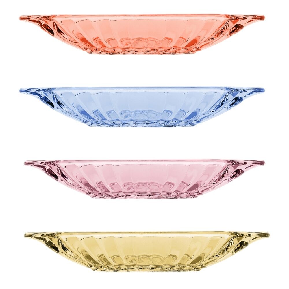 Porto PT5500 4pc Glass Banana Split Dishes 150ml Citron Ruby Sky Rose
