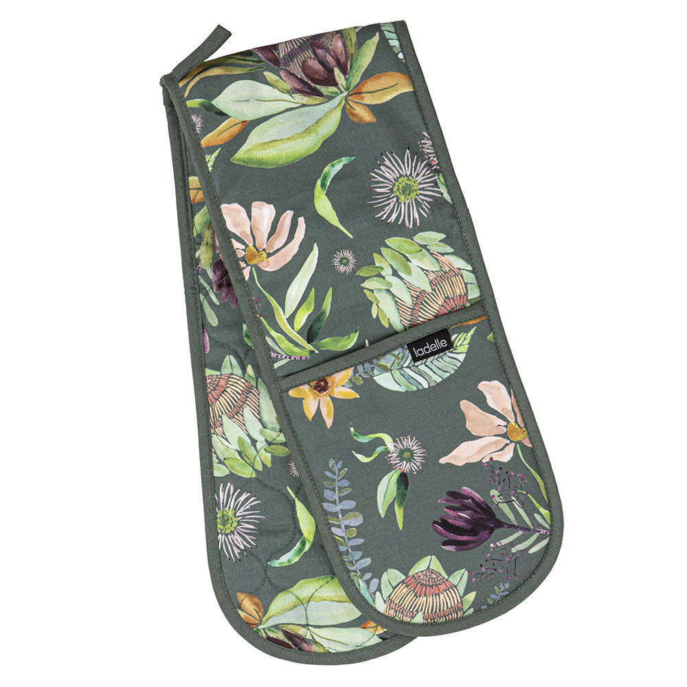 LADELLE Leura Double Oven Mitt 41192 Floral Multicoloured 17x89cm