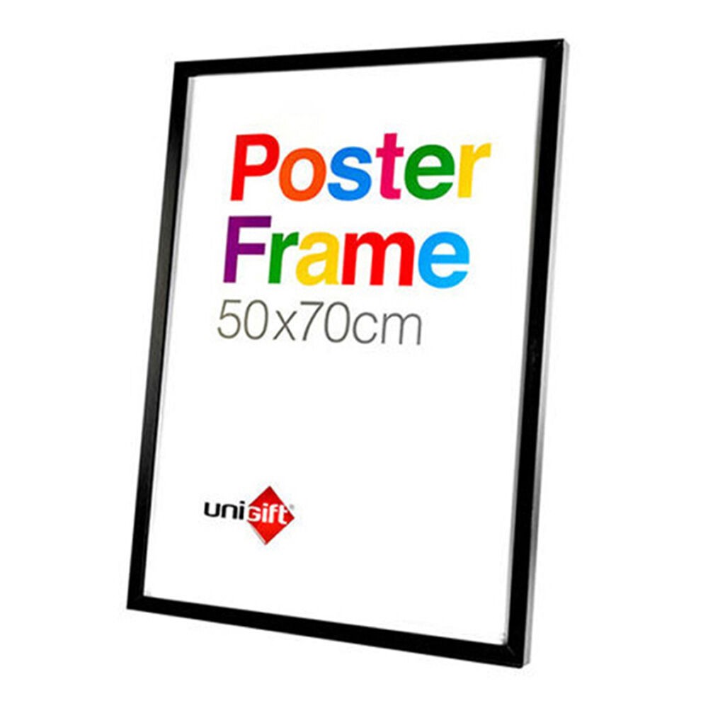 Unigift Hanging Poster Picture Photo Frame 50x70cm Black MDF Rectangle