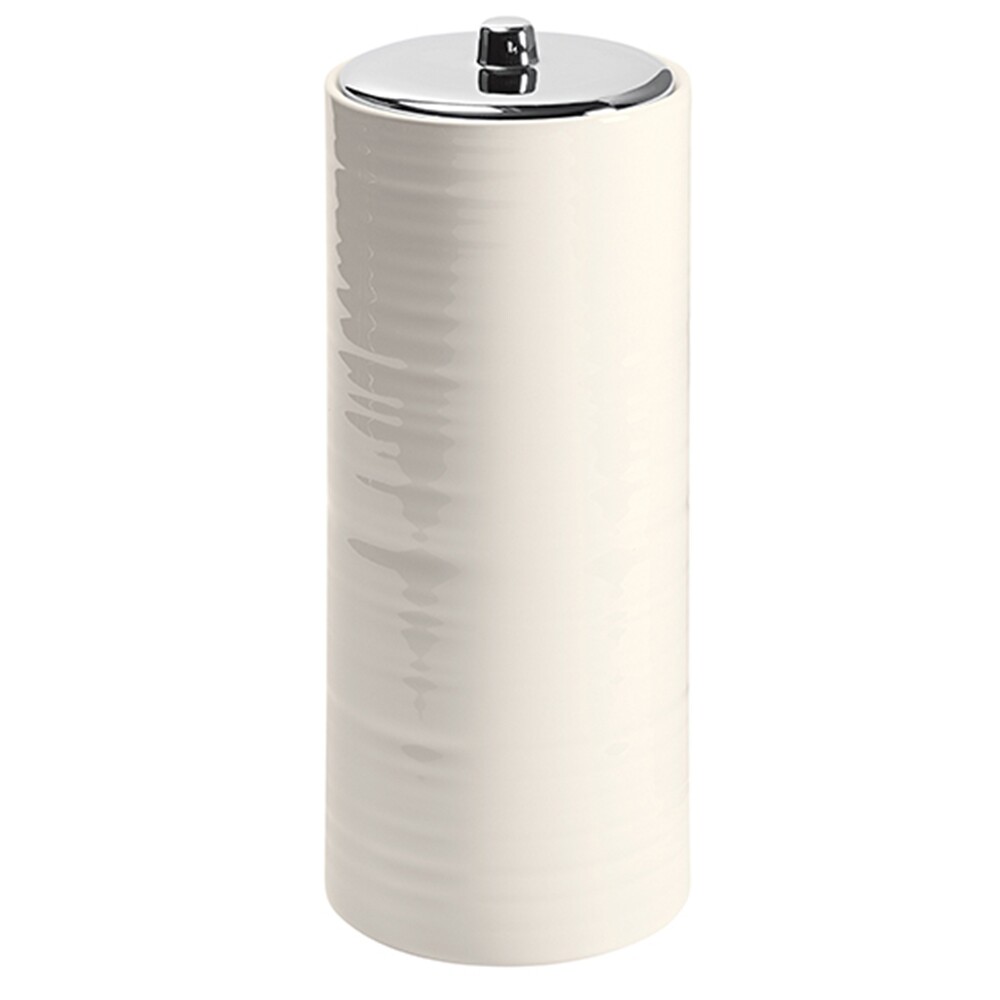 Butlers Hush IHUW-15 37cm Ceramic Toilet Roll Holder White/Chrome Free Standing