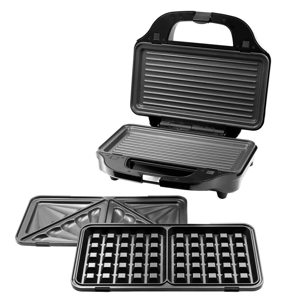 Healthy Choice SM303 3 in 1 Stainless Steel Sandwich Toaster 900W Silver