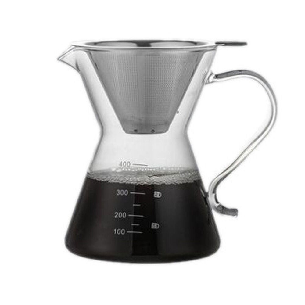 COFFEE CULTURE CC-400PV 400ml Pour Over Coffee Maker Glass Jug Clear