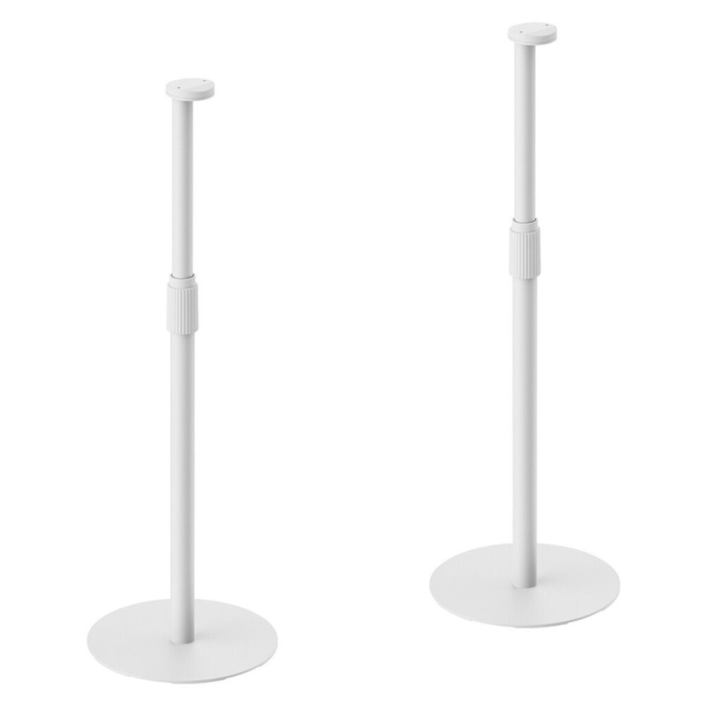 2pc Verdante Height Adjustable Speaker Floor Stands SONOS ERA 100 & 300 White
