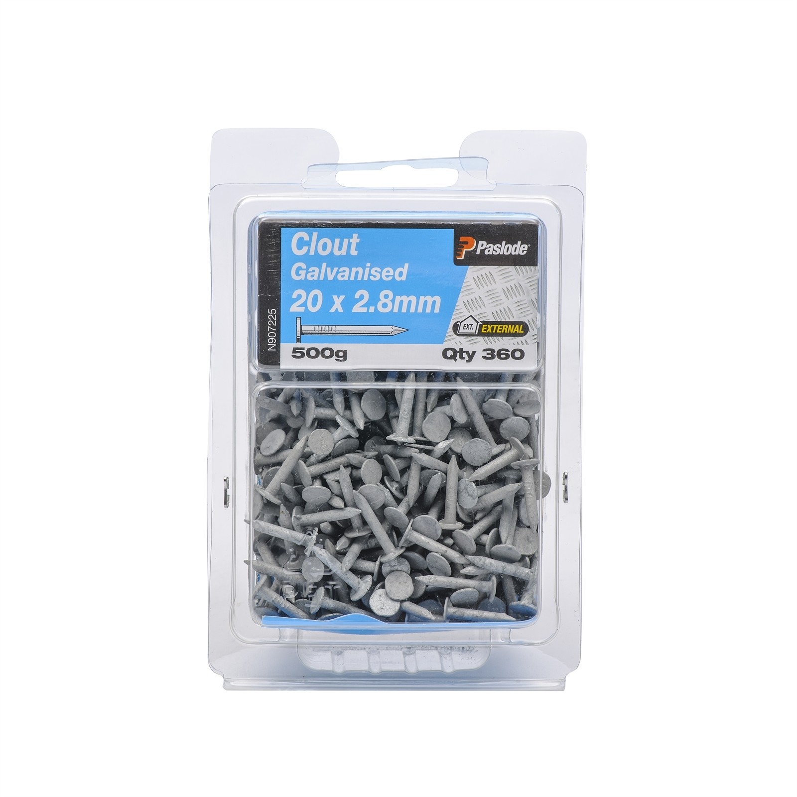 Paslode 20 x 2.8mm 500g Galvanised Clouts - 360 pieces
