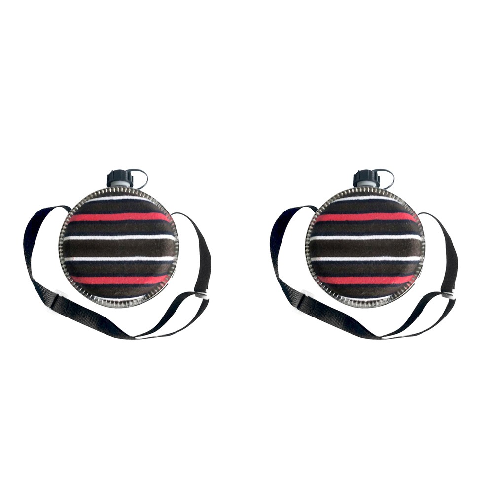 2x Wildtrak CA0001_2PK 1.90L Canteen Water Flask BPA-Free Plastic Black