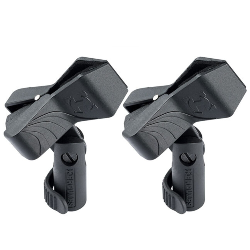 2x Hercules MH100B_2PK Mic Holder Clip Adaptor Mount 20mm-35mm Stand