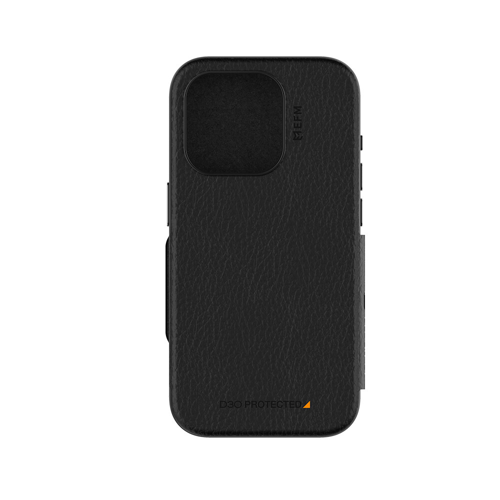 EFM Monaco Wallet Case D3O 5G Signal For iPhone 15 Pro Max Black/Space Grey