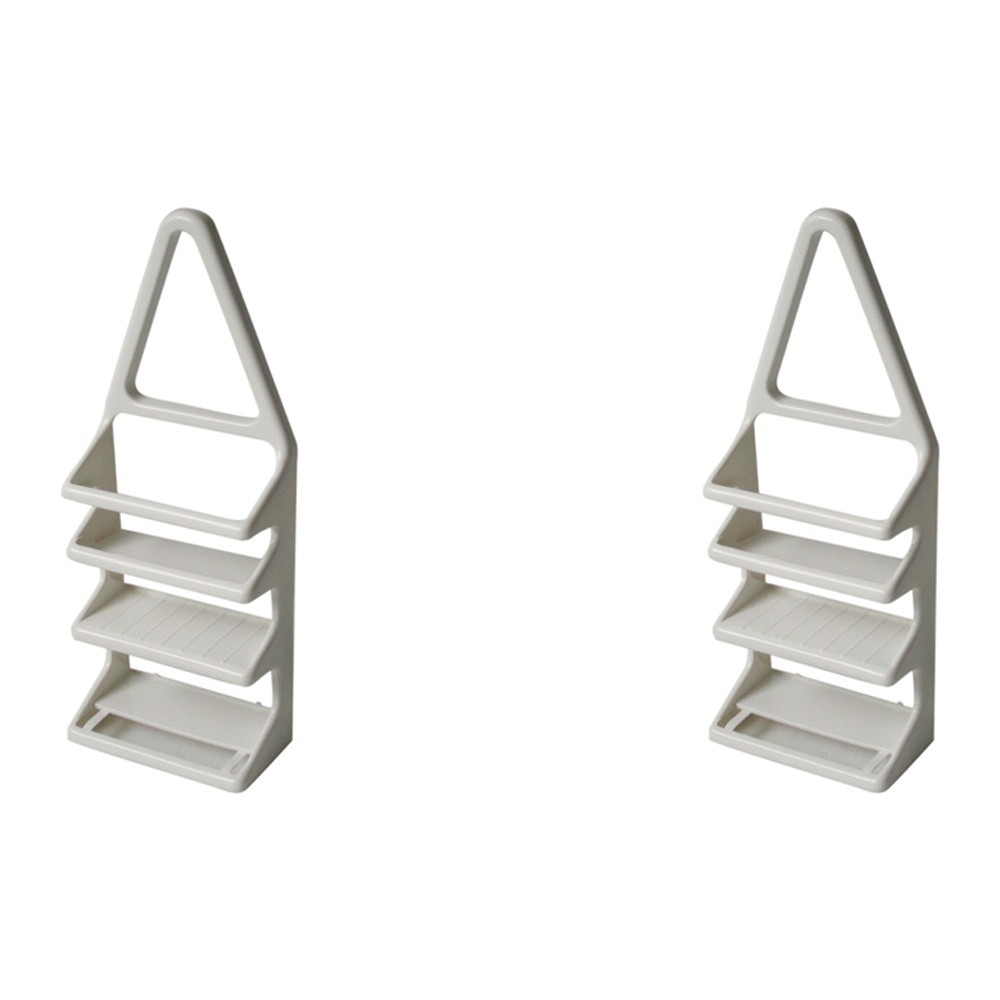 2x Homeleisure Plastic Bathroom/Shower Caddy Hanging Organiser Rack White 46 cm