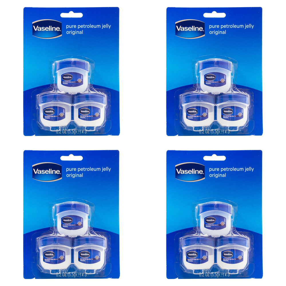 12pc Vaseline Petroleum Jelly Mini Balm Original Skin Protecting Moisturising