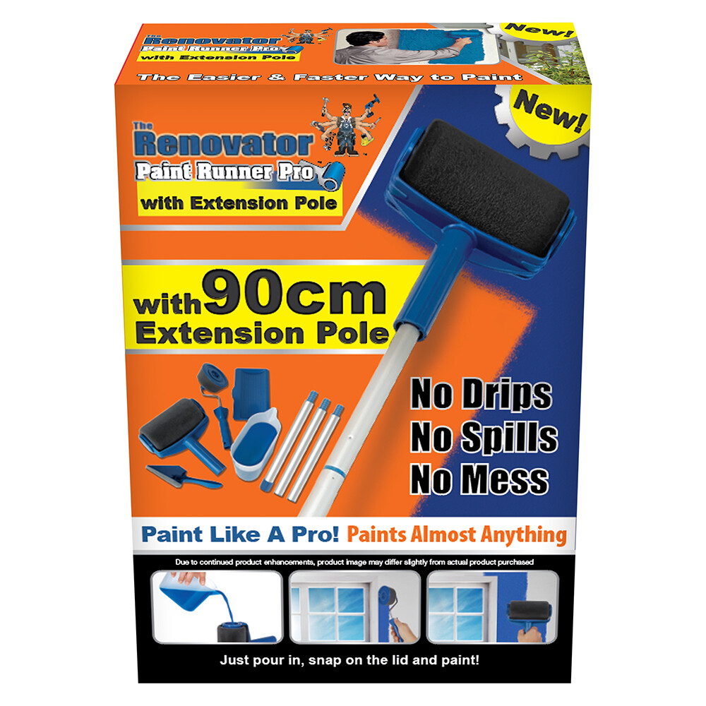The Renovator Paint Runner Pro Direct Feed Roller w/ Extension Pole 30 cm