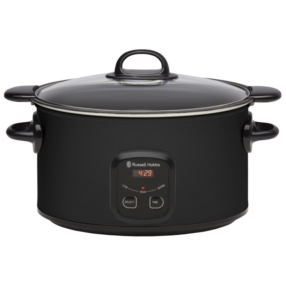 Russell Hobbs RHSC650BLK Electric 6L Stove-Top Searing Slow Cooker Pot w/ Lid