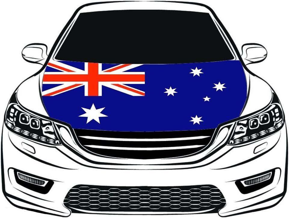 Universal Australia Day Flag Hood Cover Elastic Polyester Car SUV 115x155cm