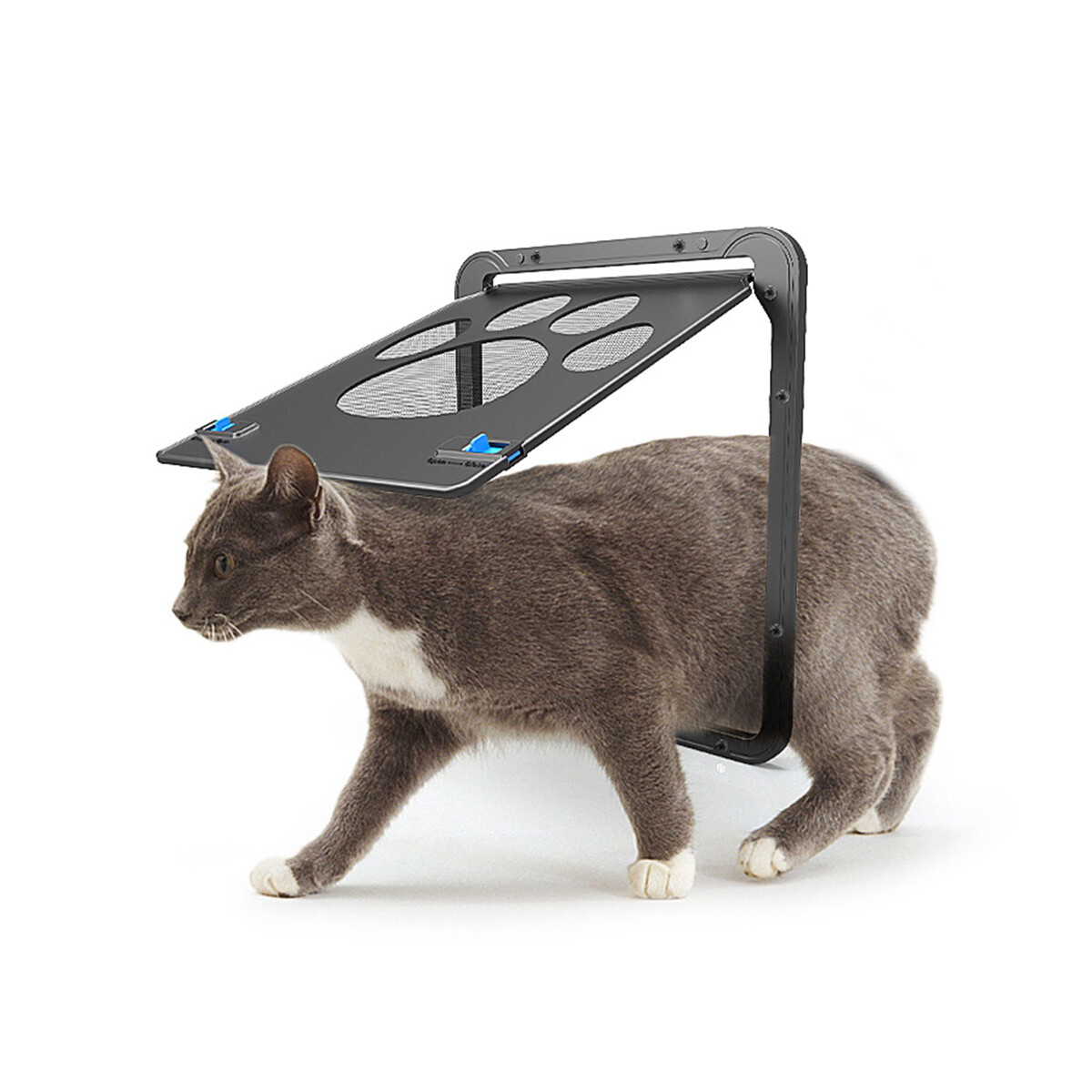 Cat Dog Pet Door Flap ABS Material Nylon Mesh Security Window Screen 24 29cm