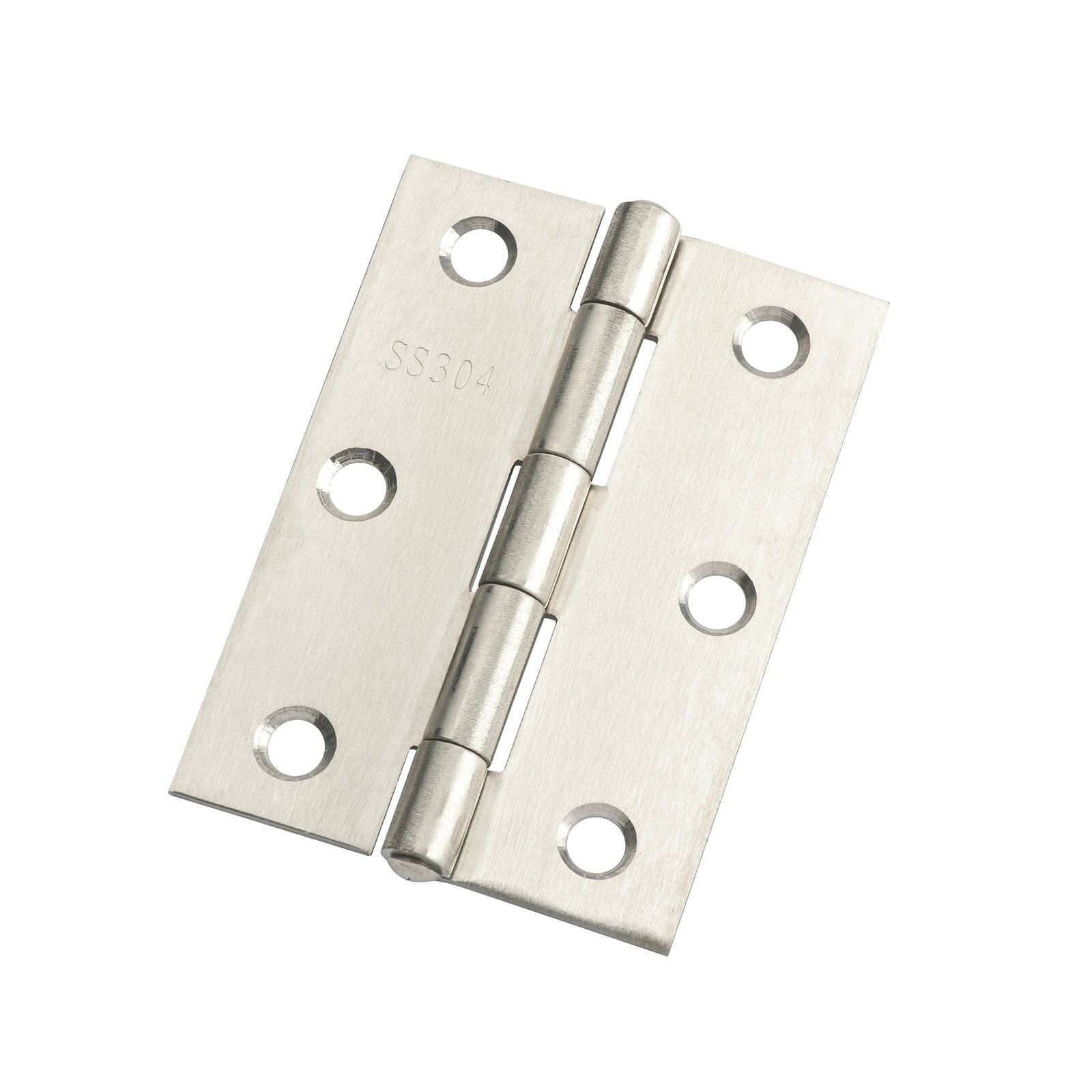 Lane 85 x 60 x 1.6mm Satin Stainless Steel Fixed Pin Butt Hinge 2 pieces