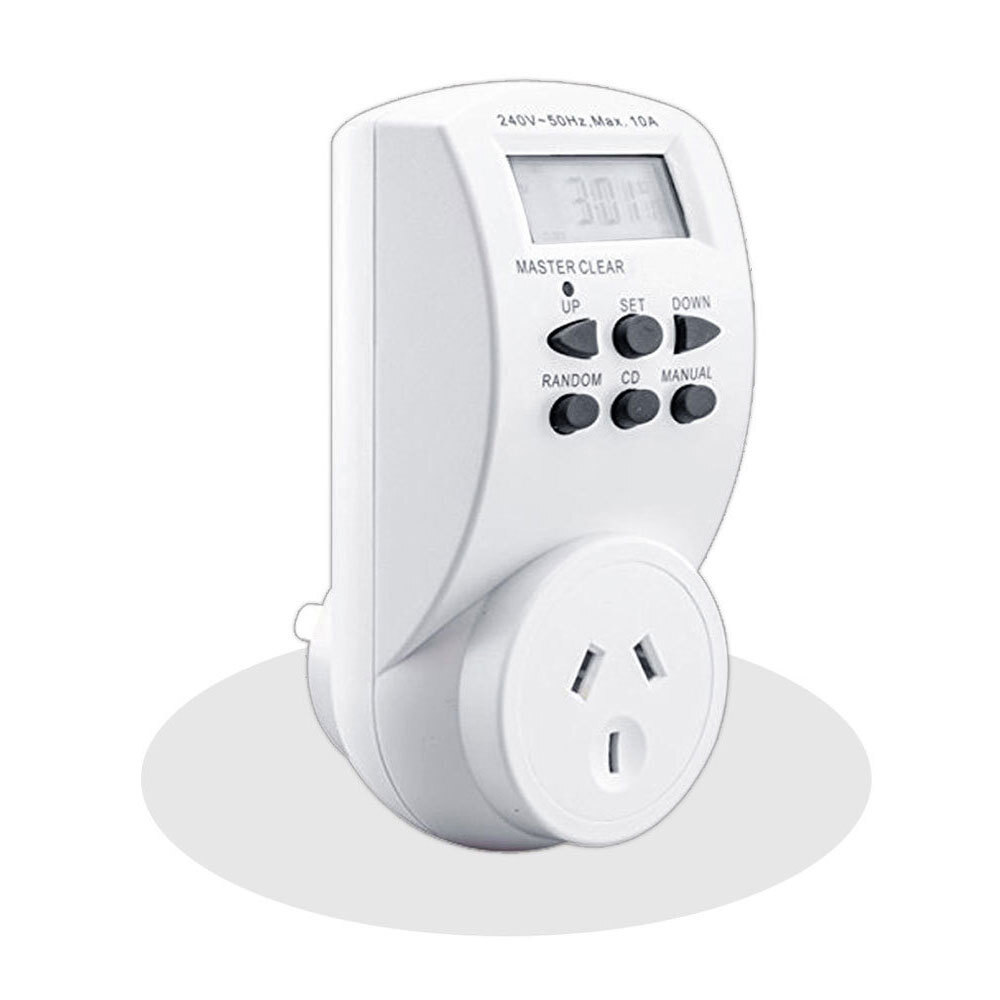 SANSAI PAD-031 Digital Timer 7 Day/24hrs Outlet/Powerplug 2400W 240V 10A White