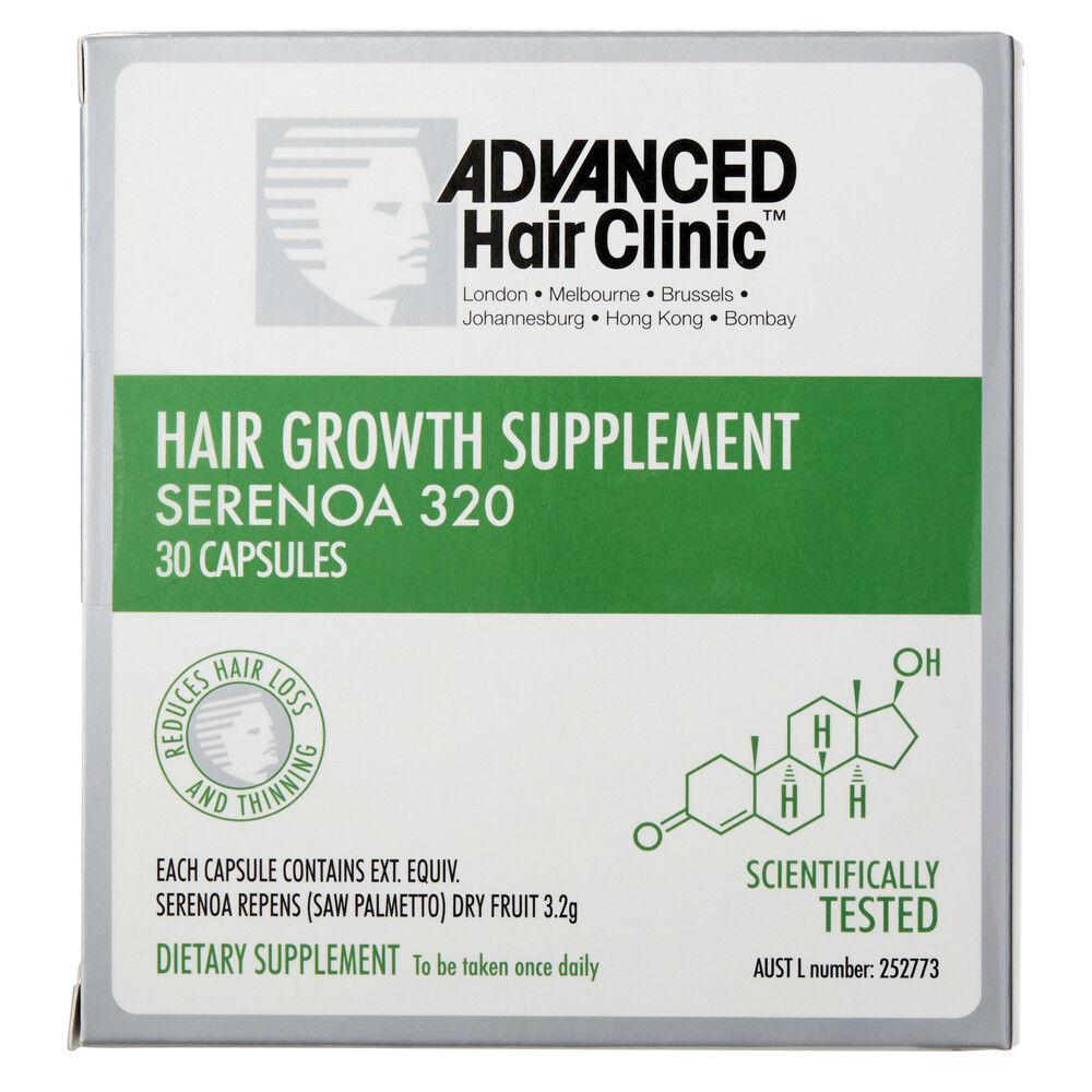 ADVANCED HAIR CLINIC Serenoa Hair Loss Treatments 30 Capsules AH00008NEW